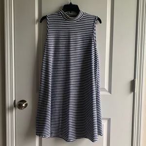 Striped Mock Neck Dress